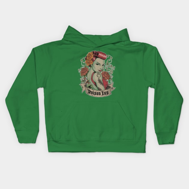 Pretty Poison Kids Hoodie by reyacevedoart